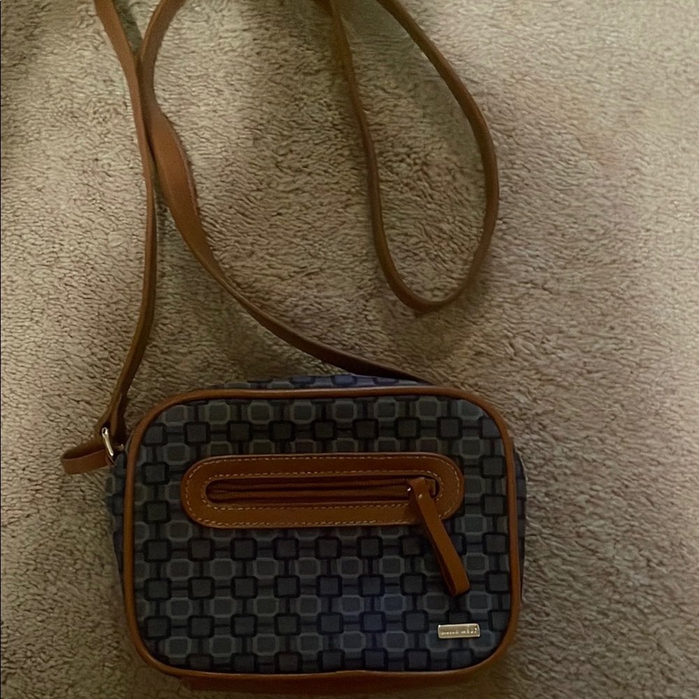 Nine West Blue and Brown Crossbody Bag